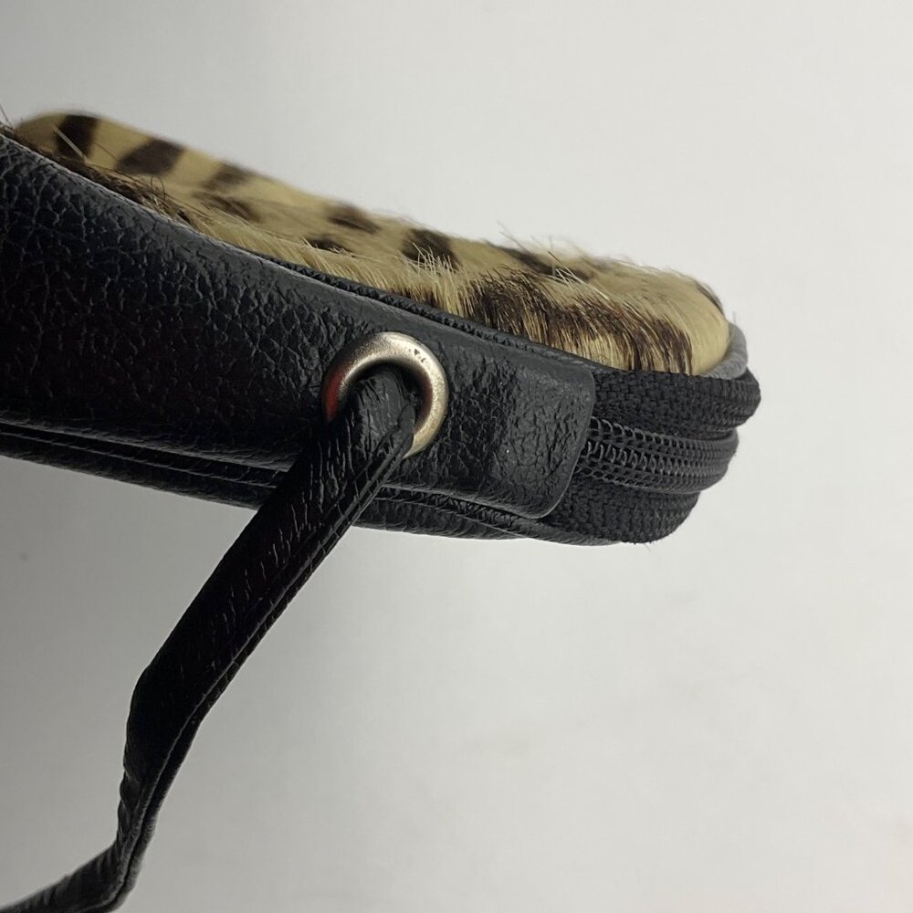 Made in Italy Leopard Print Leather Cowhide Small Crossbody Bag - Picture 13 of 14